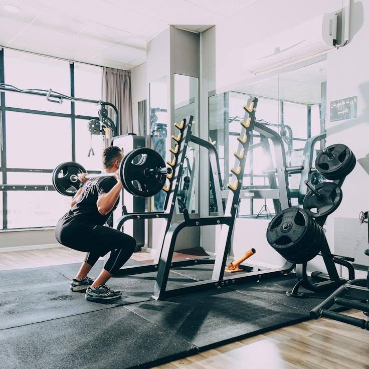 Modern gym equipment in a refined fitness space
